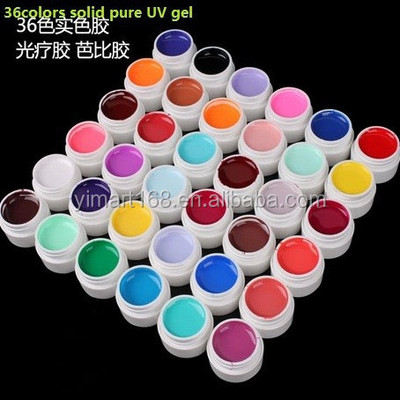 Yimart 36Colors Solid Pure UV Gel Mix Color Build Gel UV Color Gel 5ml Nail Polish