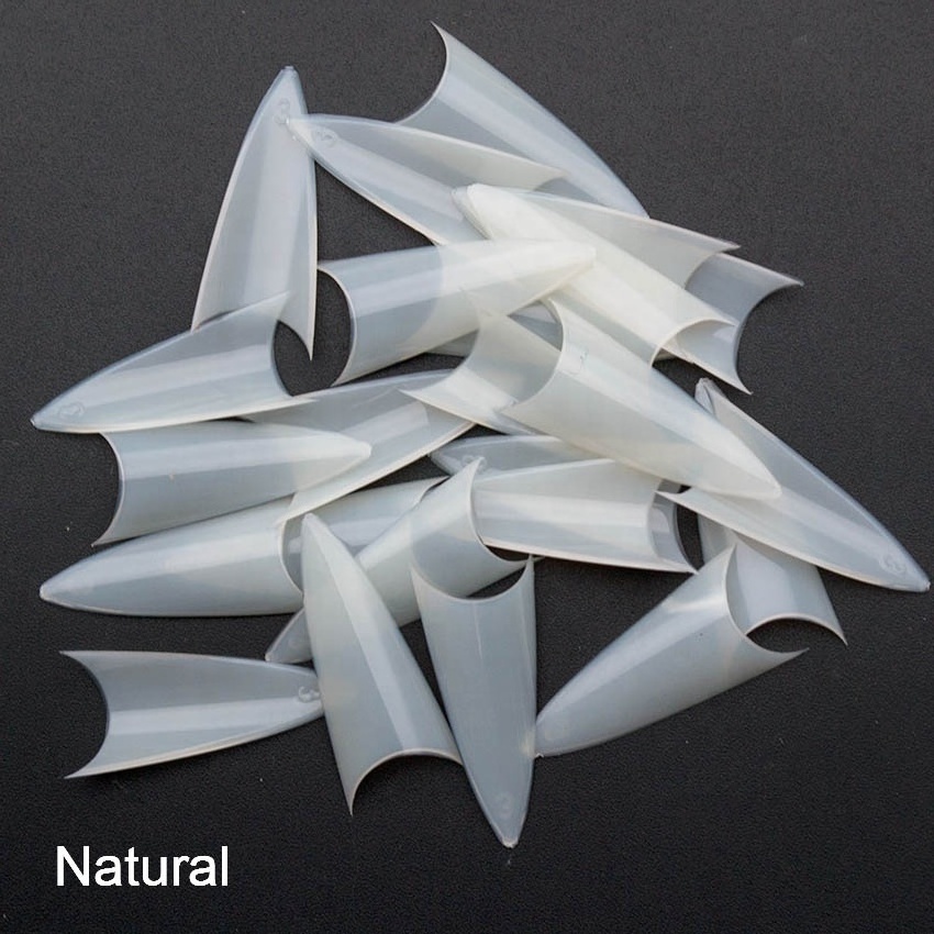 Yimart 500pcs Acrylic Sharp Stiletto Pointed False Nail Tips Long Stiletto Nail Tips Press On Nails