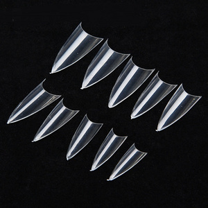 Yimart 500pcs Acrylic Sharp Stiletto Pointed False Nail Tips Long Stiletto Nail Tips Press On Nails