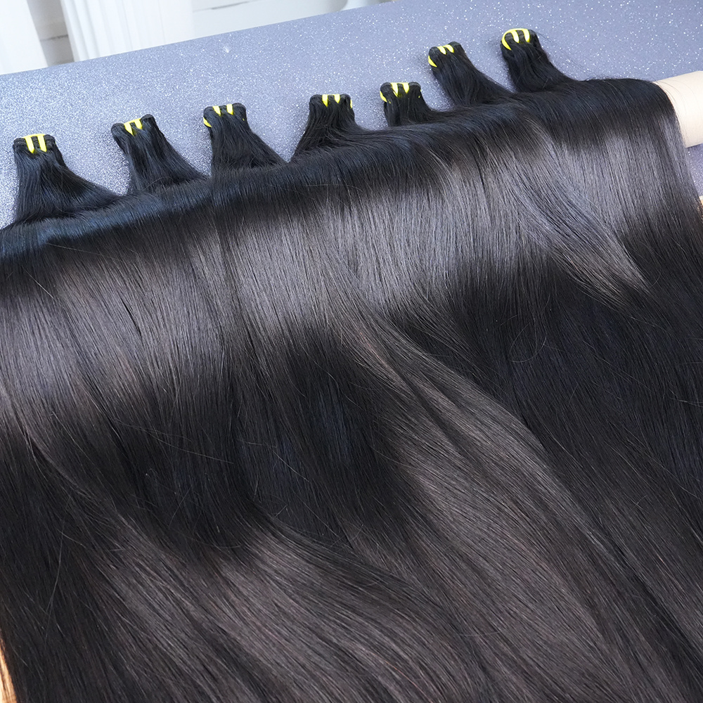 Wholesale 12A 15A Grade Double Drawn Vietnamese Human Hair Vendors Straight Virgin Raw Mink Cuticle Aligned Weaving Hair Bundles