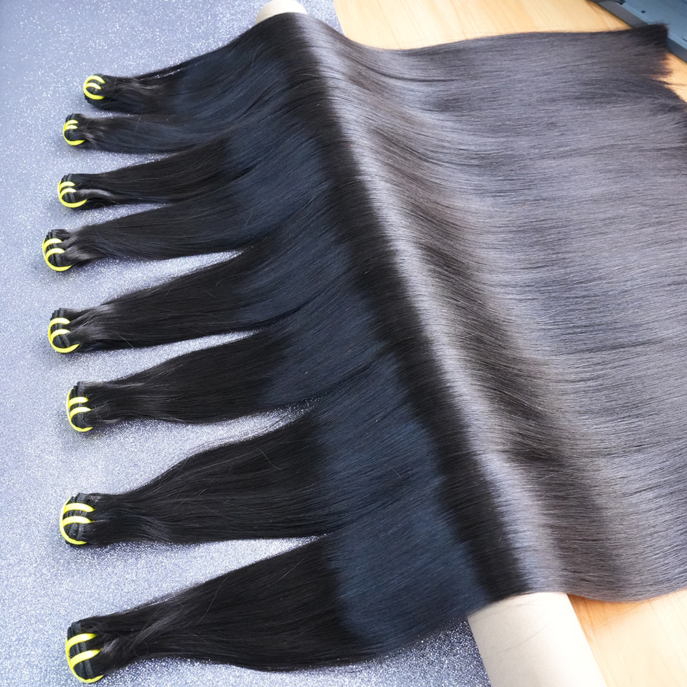 Wholesale 12A 15A Grade Double Drawn Vietnamese Human Hair Vendors Straight Virgin Raw Mink Cuticle Aligned Weaving Hair Bundles