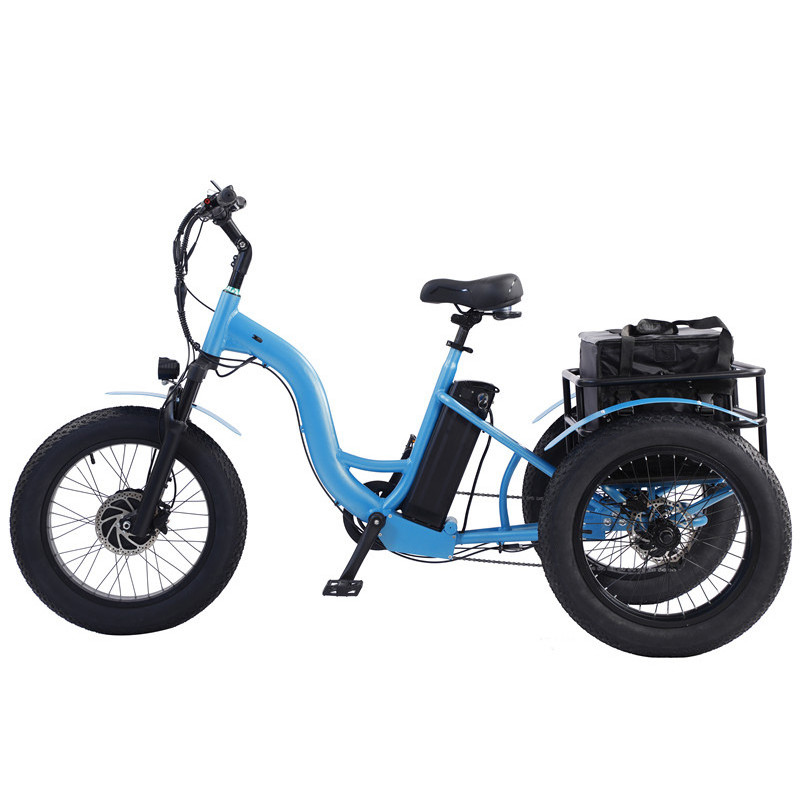 Hot Selling Folding Portable Tricycles Adult Closed Tricycle Recumbant Fat Tire Electric Bicycle Trike