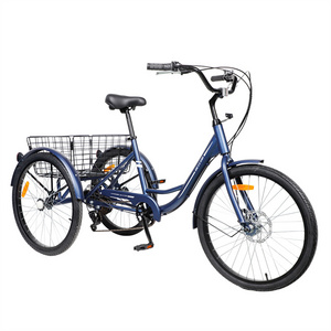 J a three-wheeled bicycle 3 wheels fat tire 3wheel 7 speed bike 26 inches adult alloy recumbent trike tricycle