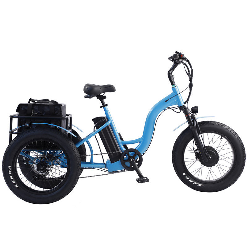 Hot Selling Folding Portable Tricycles Adult Closed Tricycle Recumbant Fat Tire Electric Bicycle Trike