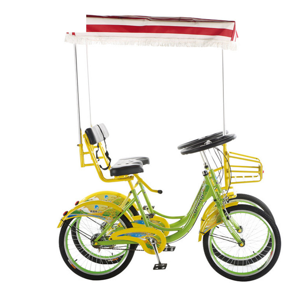 J family fun touring pedal 4 wheel bicycles 4 person surrey bike quadricycle tandem bike for rental