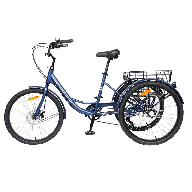 J a three-wheeled bicycle 3 wheels fat tire 3wheel 7 speed bike 26 inches adult alloy recumbent trike tricycle