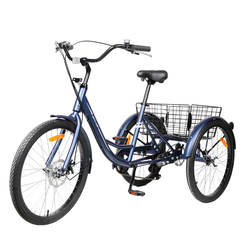 J a three-wheeled bicycle 3 wheels fat tire 3wheel 7 speed bike 26 inches adult alloy recumbent trike tricycle