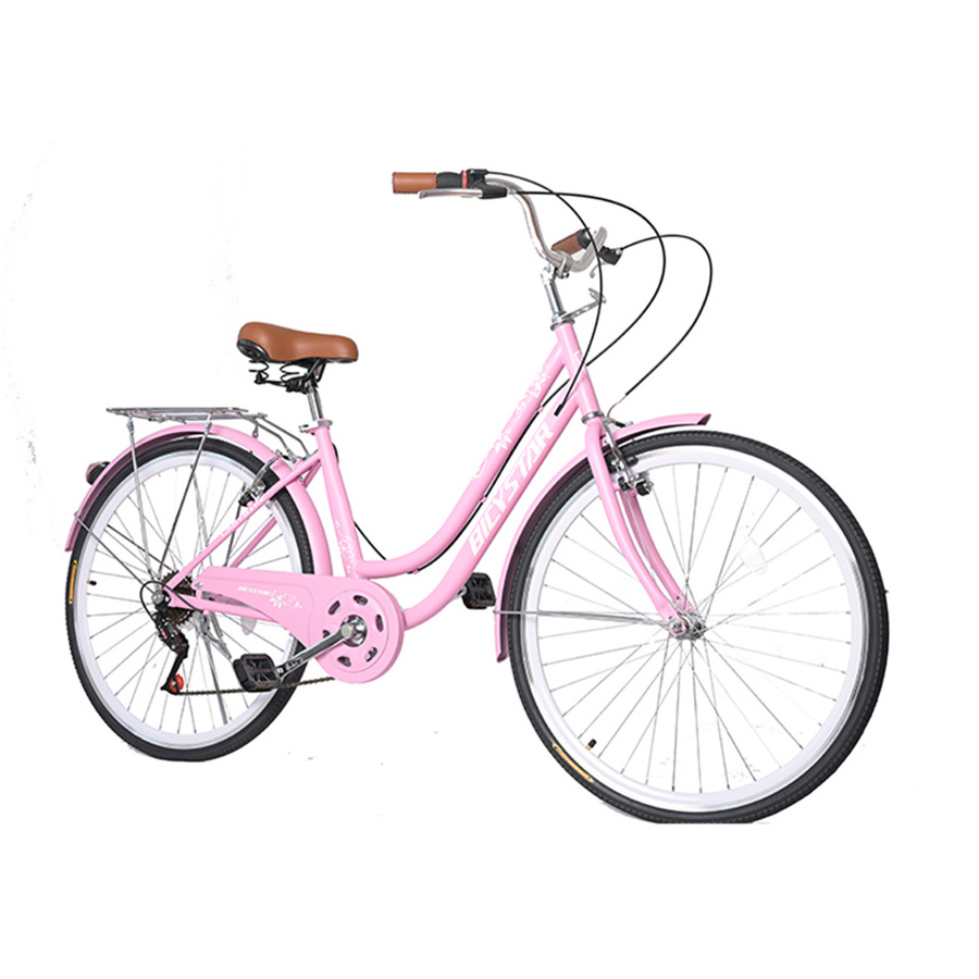 BICYSTAR ladies 28inch bicycle city bike with basket/fashional beautiful lady's cycle for sale / classic bicicleta para mujer