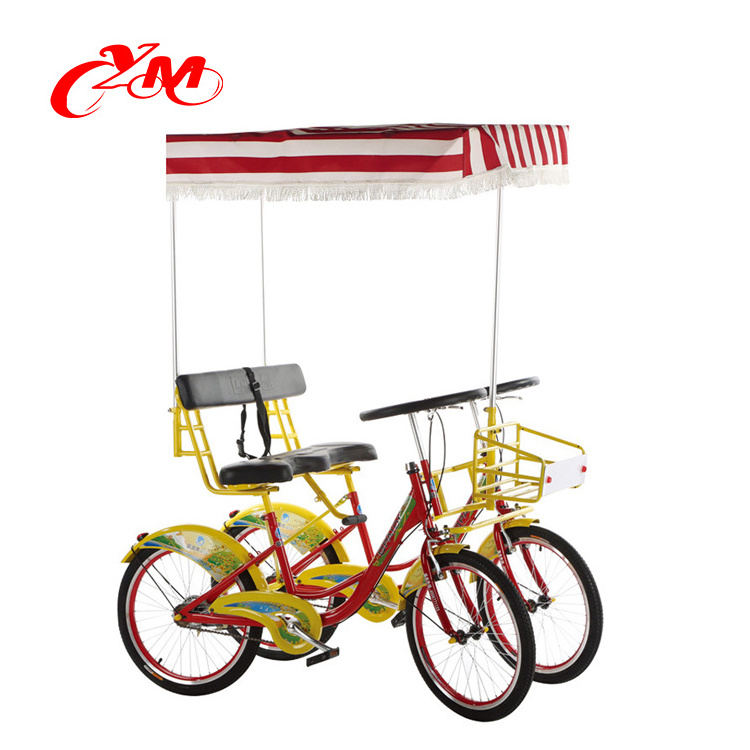 Fun Pedal Family Four Person surrey bike/ Christmas surrey bike 6 person/surrey bike canopy