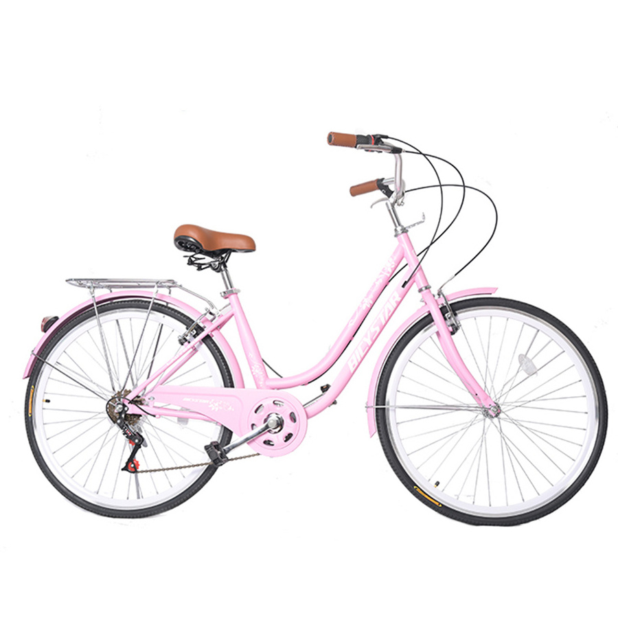 BICYSTAR ladies 28inch bicycle city bike with basket/fashional beautiful lady's cycle for sale / classic bicicleta para mujer