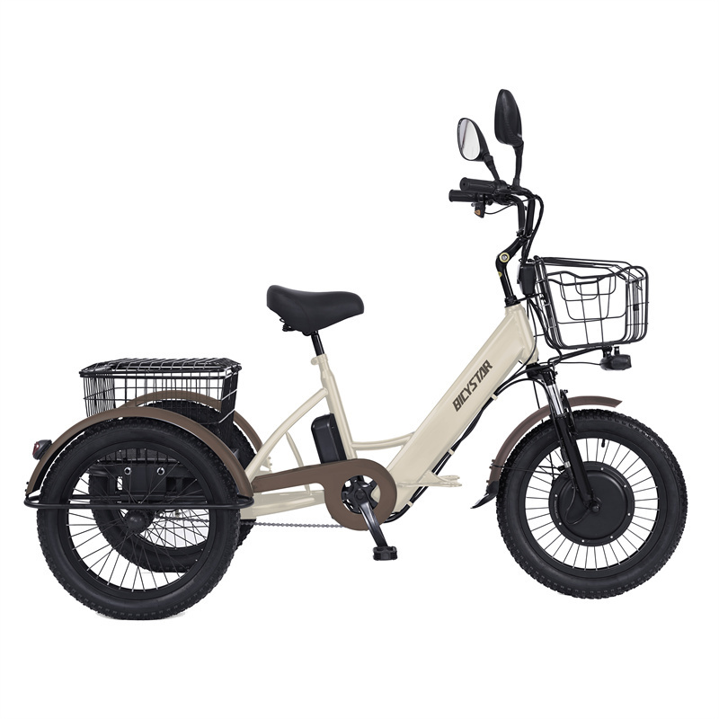 wholesale high quality 3 wheel adults battery powered electric tricycles adultos three wheel triciclo electrico trike for sale