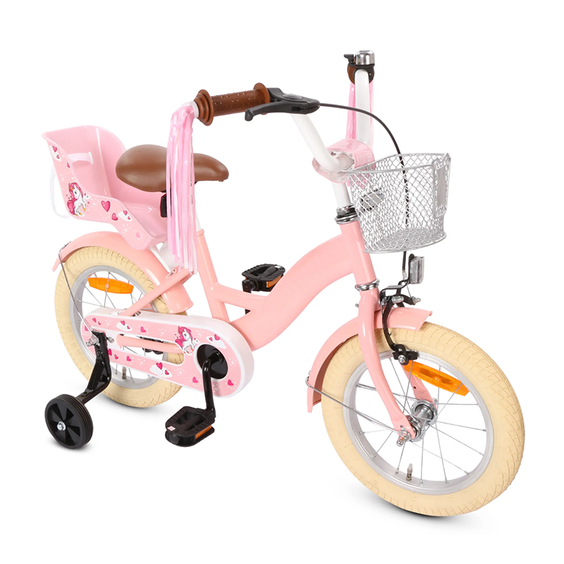 Popular 16 inch girl bicycle in Russia market / baby bike doll seat and foot brake/CE 4 wheel bicicleta kids children bike