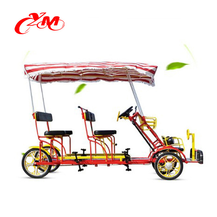 6 wheels surrey bikes for 6 person/beach cruiser frame 2 seat tandem bike/sightseeing bike