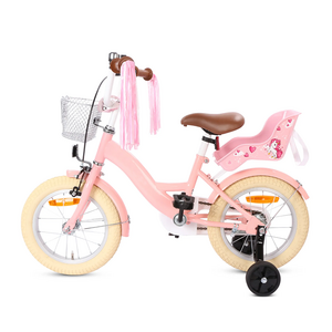 Popular 16 inch girl bicycle in Russia market / baby bike doll seat and foot brake/CE 4 wheel bicicleta kids children bike