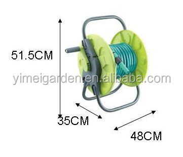 Garden hose reel with 15m hose set