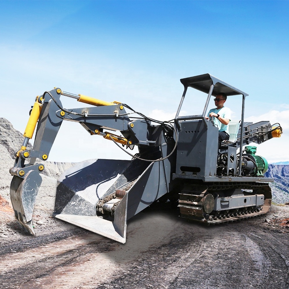 Mining Crawler Type Wheeled Slag Raking Machine Coal Mine Explosion-ProofJacking With Scraper Crushing Hammer