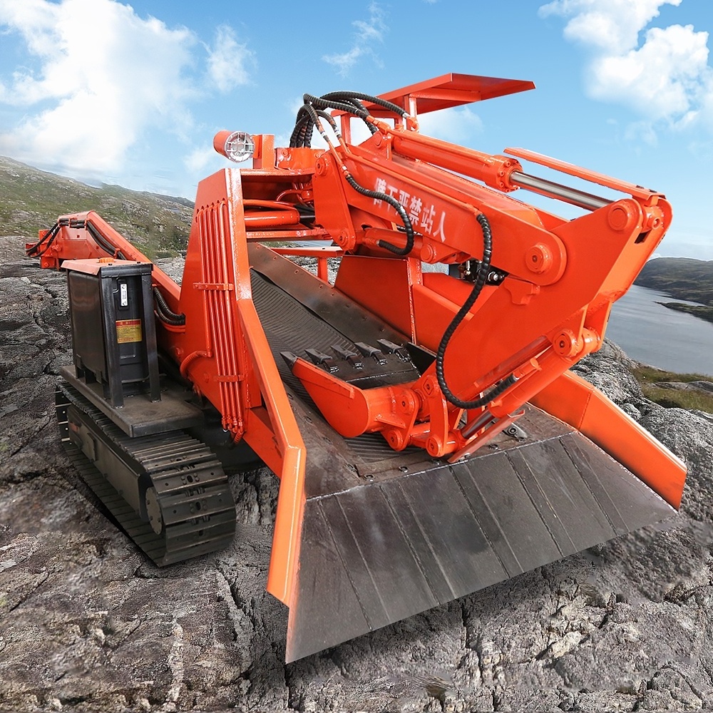 Mining Crawler Type Wheeled Slag Raking Machine Coal Mine Explosion-ProofJacking With Scraper Crushing Hammer