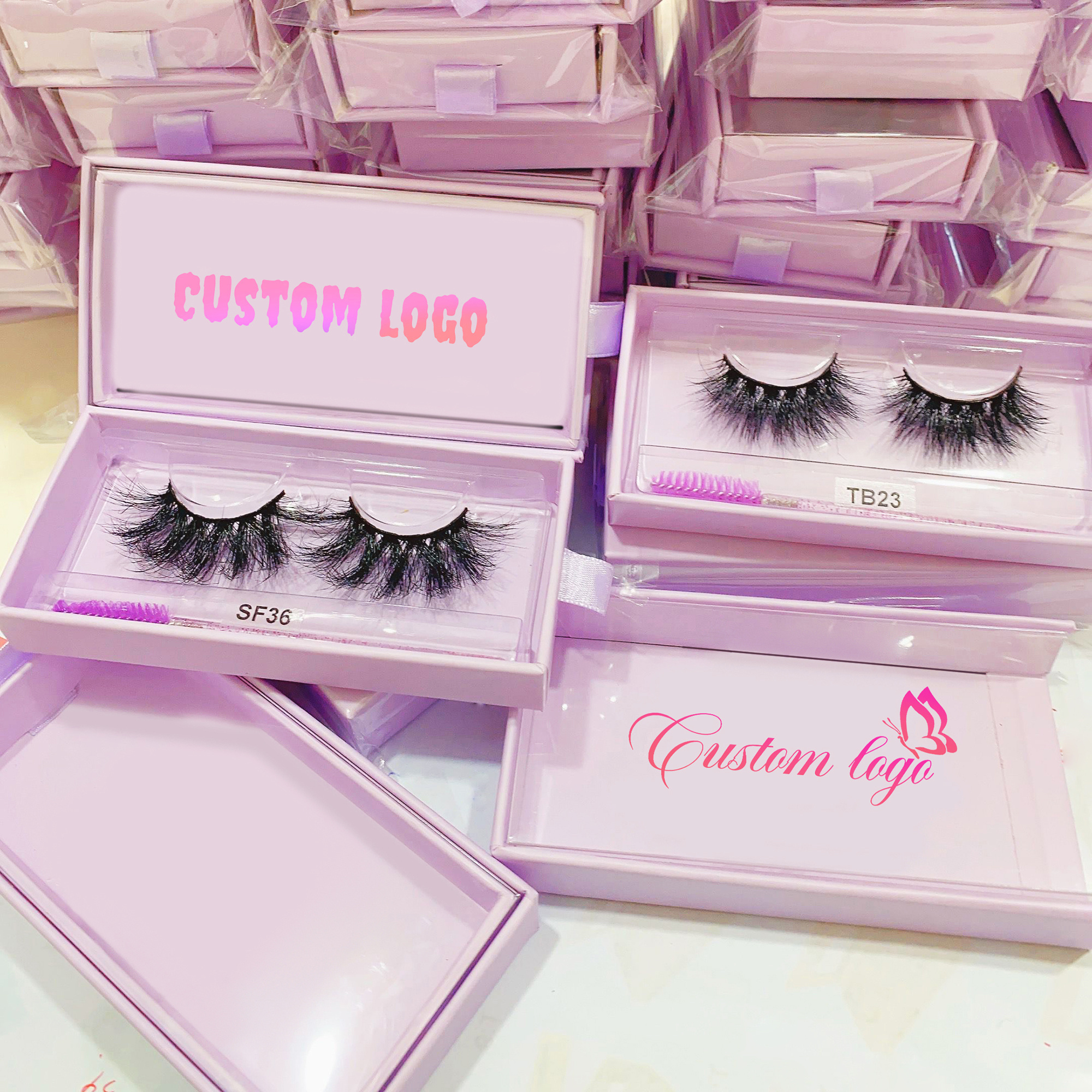 3D Mink  lashes custom packaging box Packaging Eyelash  Cosmetic gift box Factory custom fancy  box