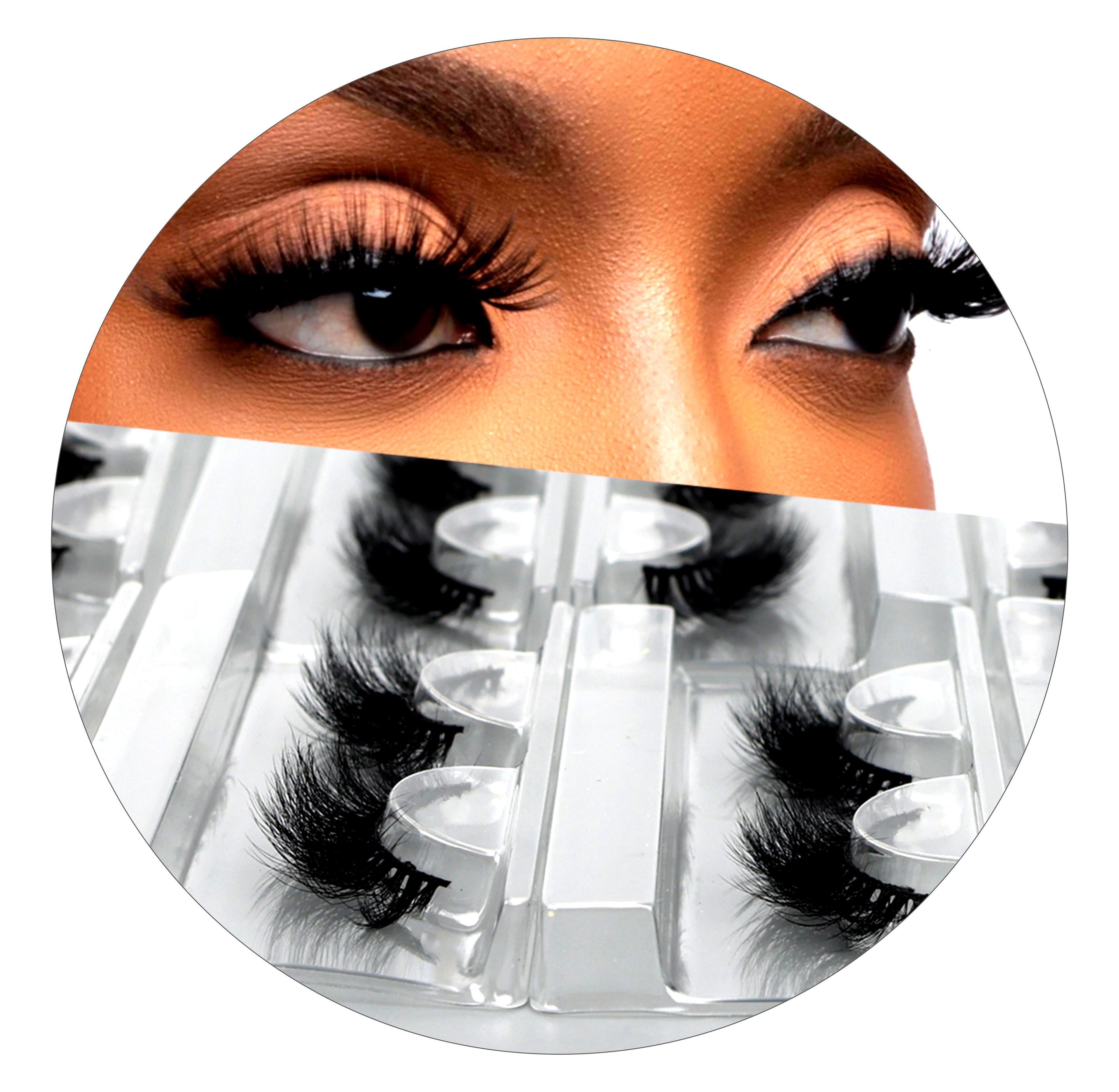 Mink Eyelashes Fluffy Natural 100% hand-made18mm 3D mink lashes wholesale with eyelash packaging box