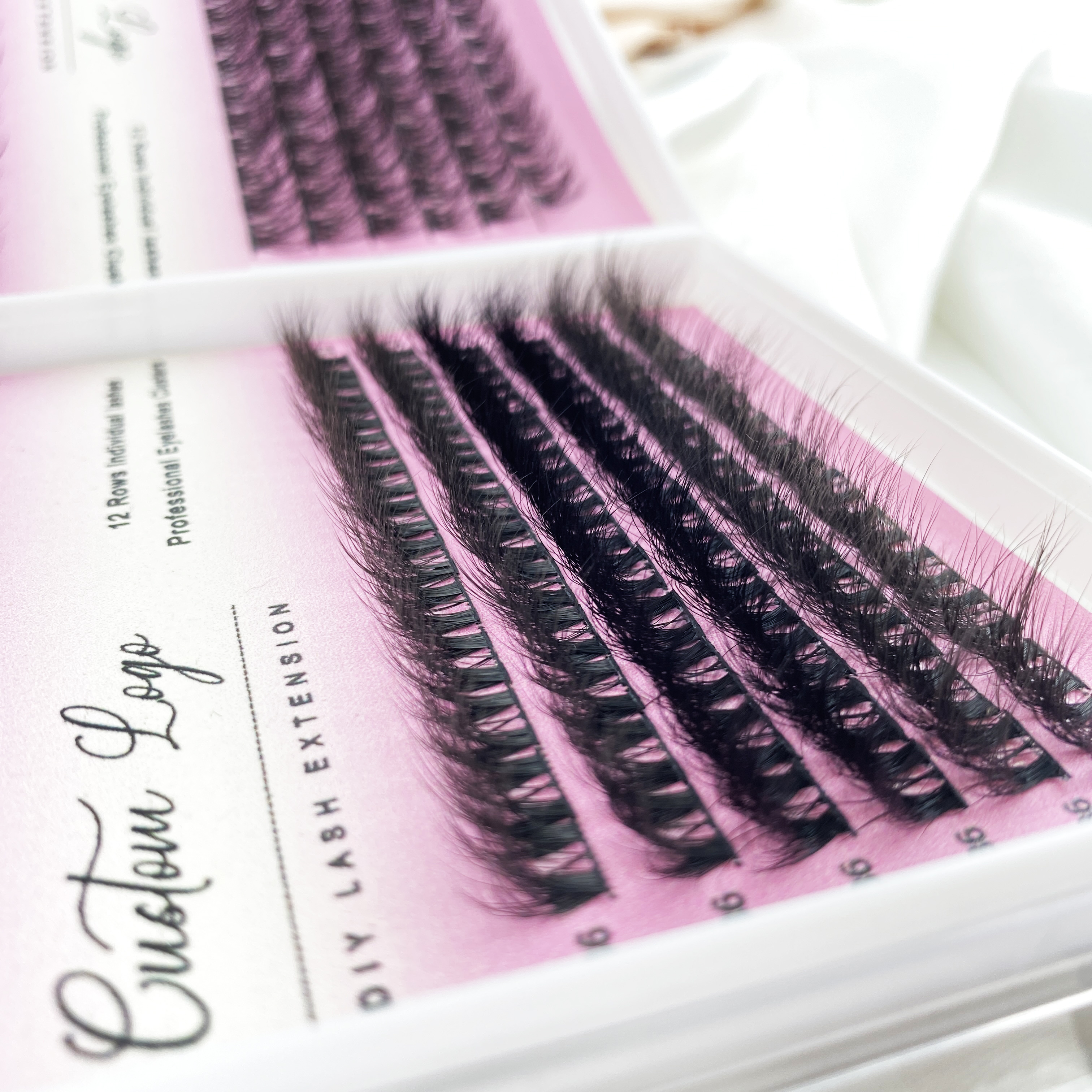 DIY Cluster Lash Extensions Kit Private Label Individual Natural Lashextension Cluster Lash Extensions