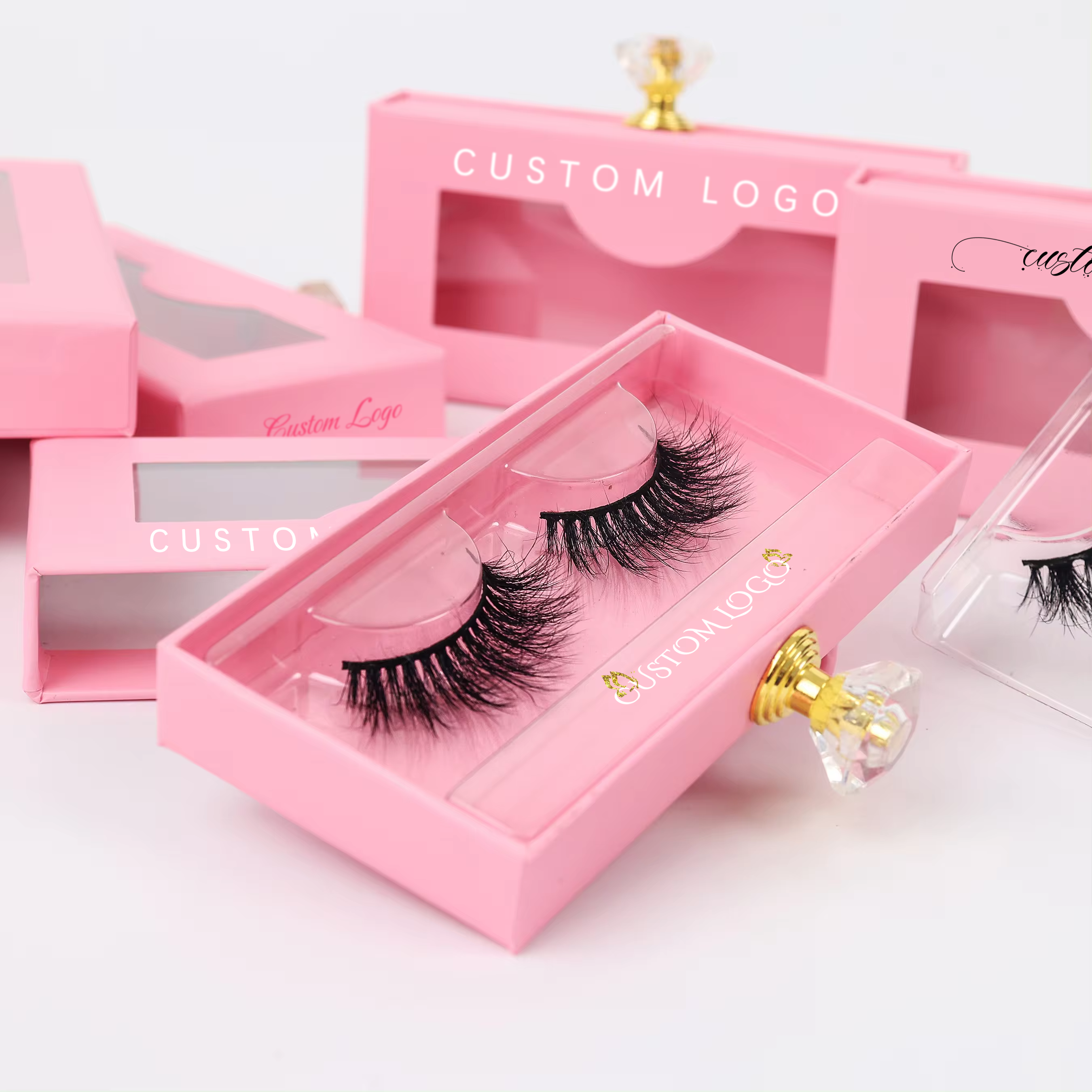 3D Mink  lashes custom packaging box Packaging Eyelash  Cosmetic gift box Factory custom fancy  box