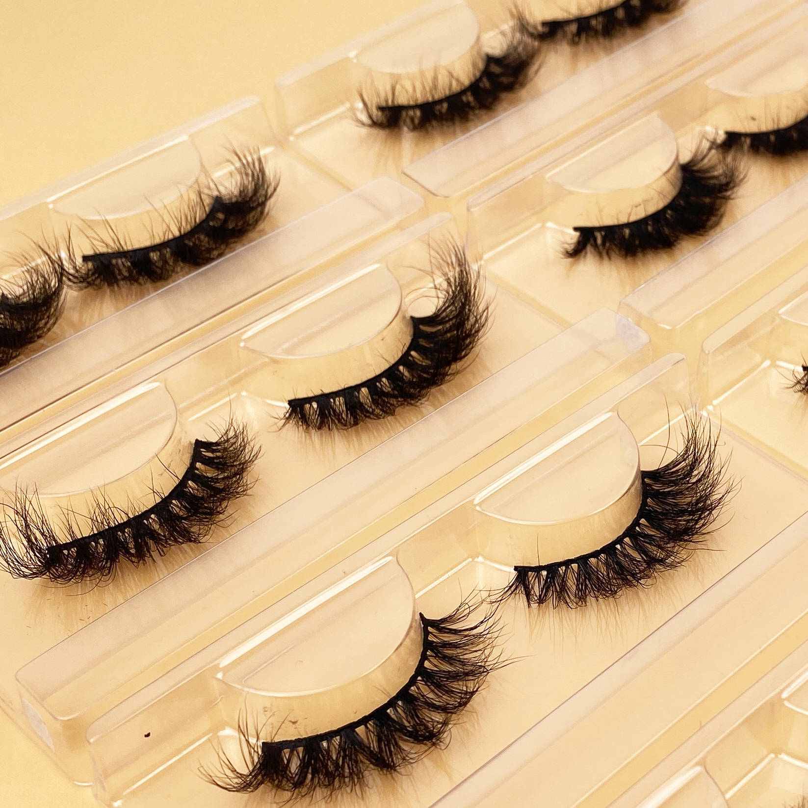 wholesale Fluffy 100% Real Mink Lashes Private label Custom 12-15mm Eyelashes Mink Lashes3d Mink