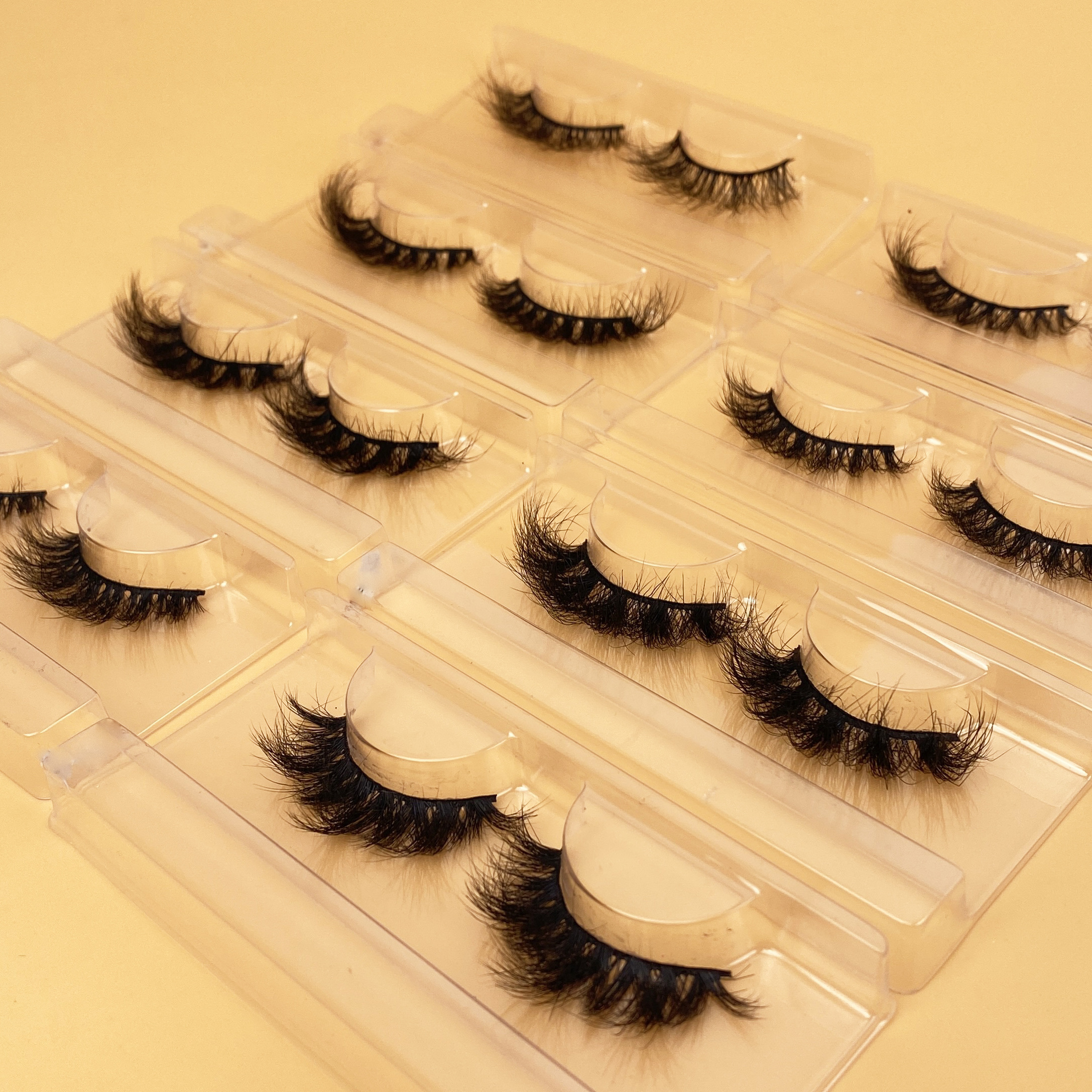 wholesale Fluffy 100% Real Mink Lashes Private label Custom 12-15mm Eyelashes Mink Lashes3d Mink