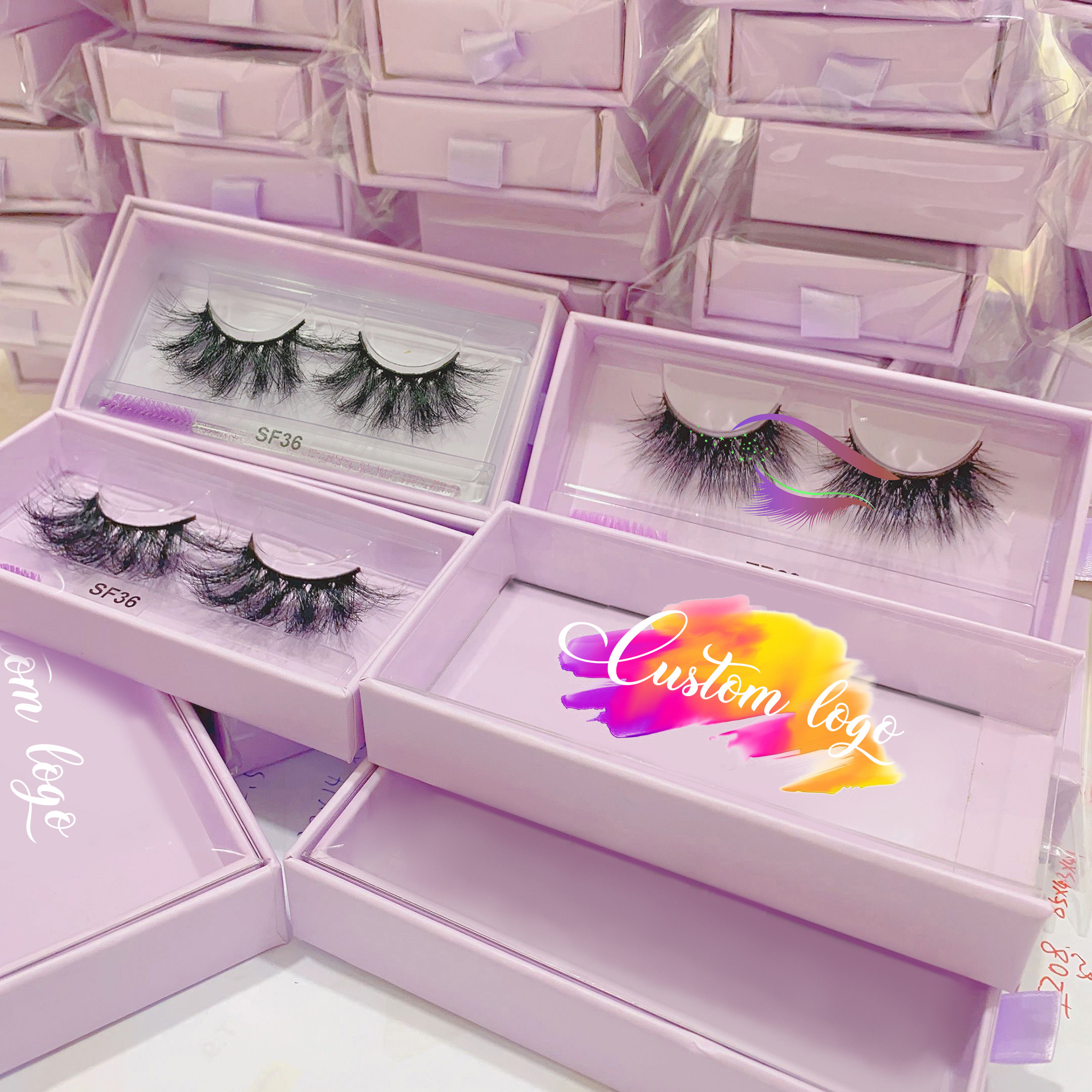 3D Mink  lashes custom packaging box Packaging Eyelash  Cosmetic gift box Factory custom fancy  box