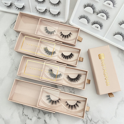 faux mink lashes wholesale lashes box custom logo private label full strip eyelashes packaging box eyelash case