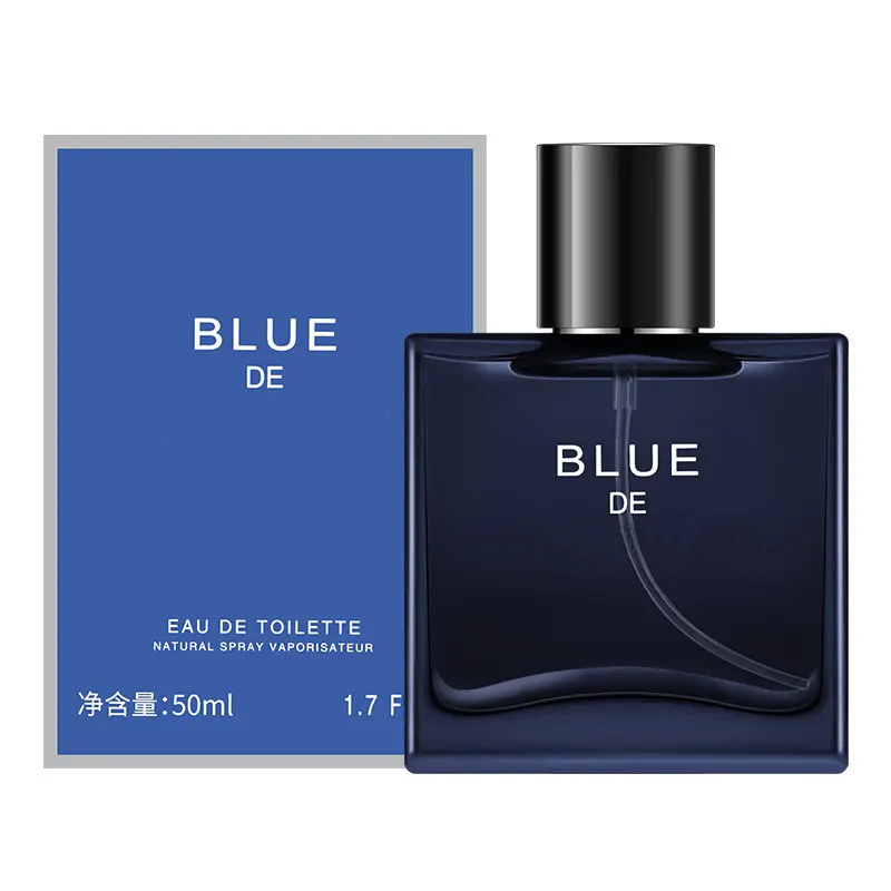 50ml Blue Men's Perfume Men's Woody Perfume Fragrance Private Label Natural White Oem Woody Family Form Material Shelf Oil