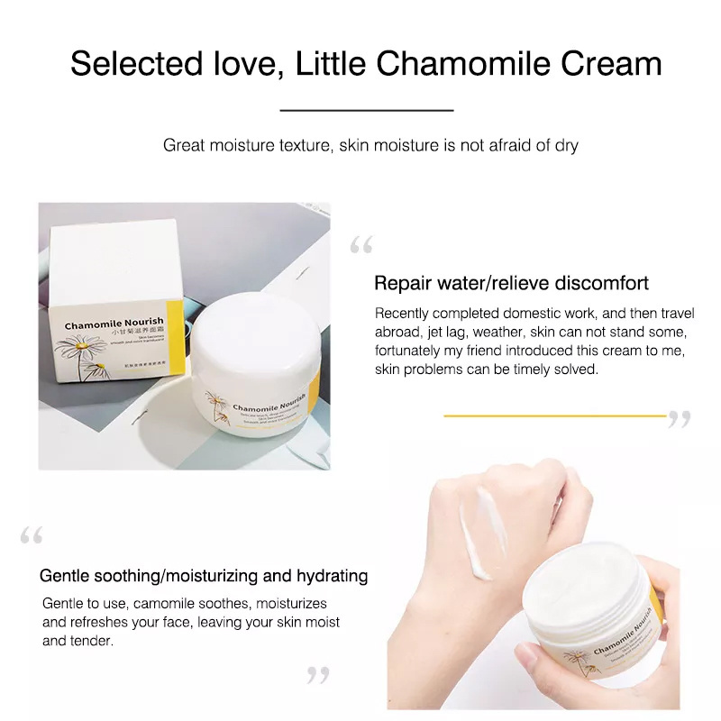 Chamomile Nourish cream skin whitening lotion korean anti aging lightening Hydrating carnosine anti-sugar Face Cream