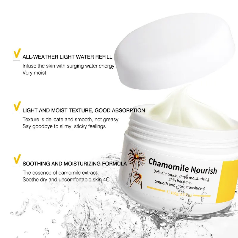 Chamomile Nourish cream skin whitening lotion korean anti aging lightening Hydrating carnosine anti-sugar Face Cream