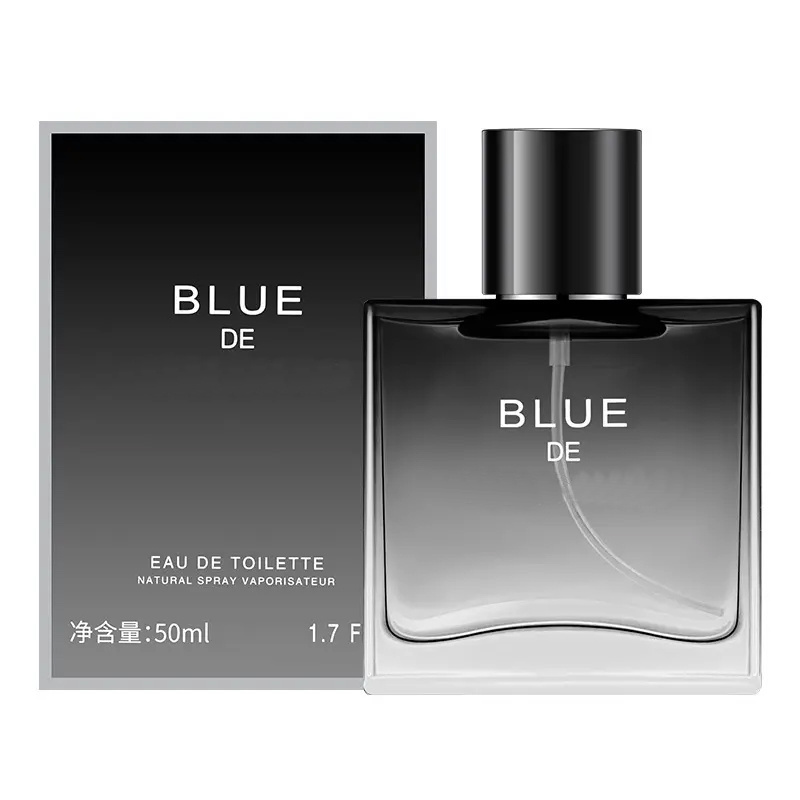 50ml Blue Men's Perfume Men's Woody Perfume Fragrance Private Label Natural White Oem Woody Family Form Material Shelf Oil