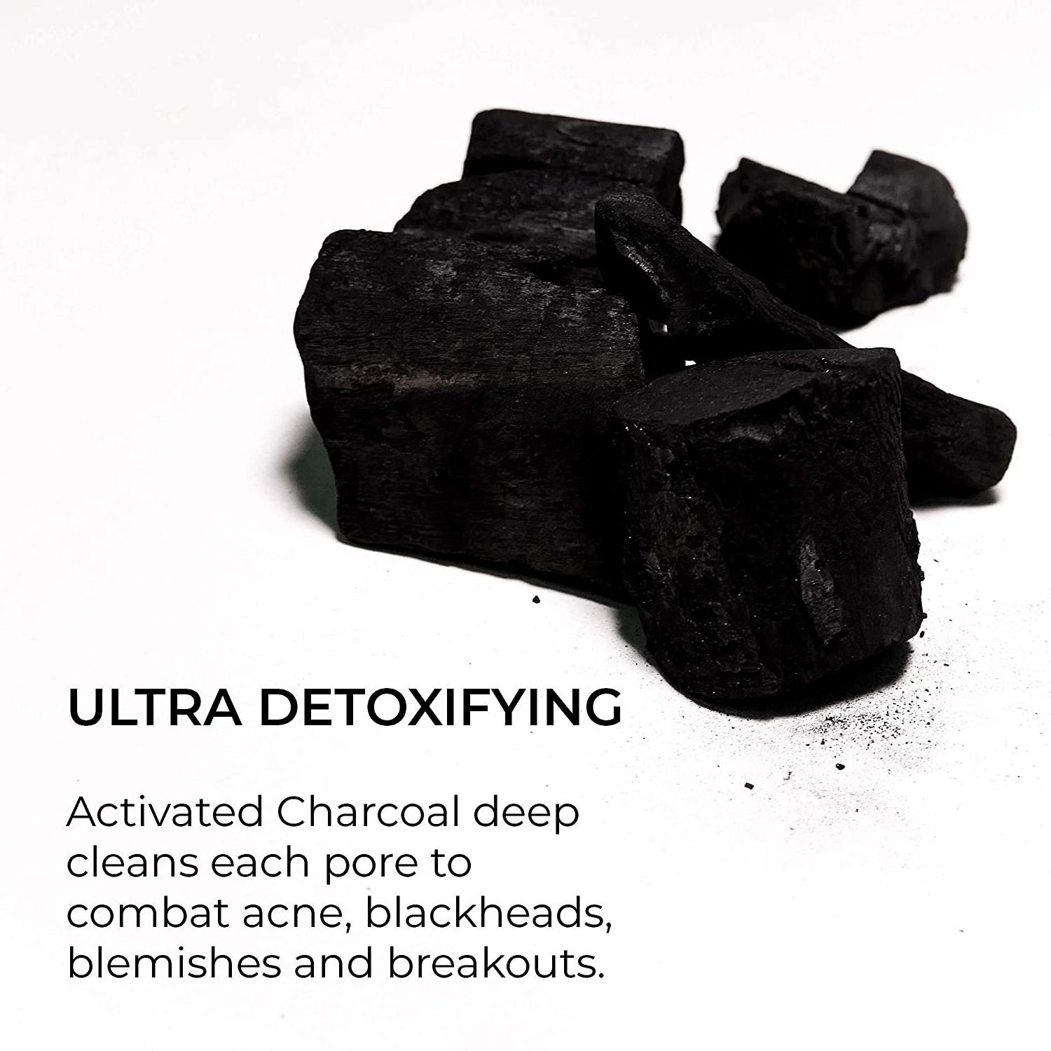 Activated Charcoal Black Bar Soap 100% Natural Soap Helps Acne Psoriasis Eczema for Men Women