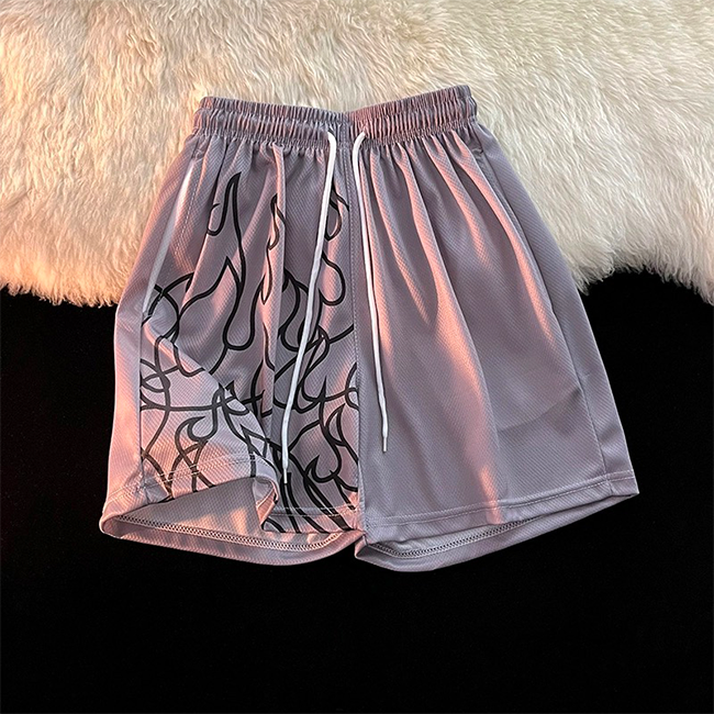 High Quality Custom 5in Sublimation Graphic Polyester Basketball Mesh Shorts For Men