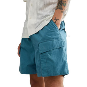 Private Label Logo Big Pockets Nylon Cotton Taslan Shorts For Men Summer Beach Wear Half Shorts Wholesale Utility Cargo Shorts