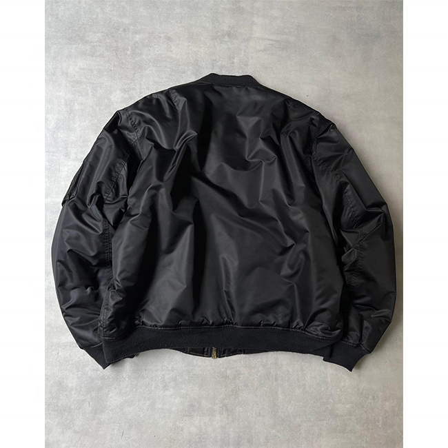 Custom Winter Wind Breaker Reversible Jacket Thick Oversized Nylon Bomber Jacket Men