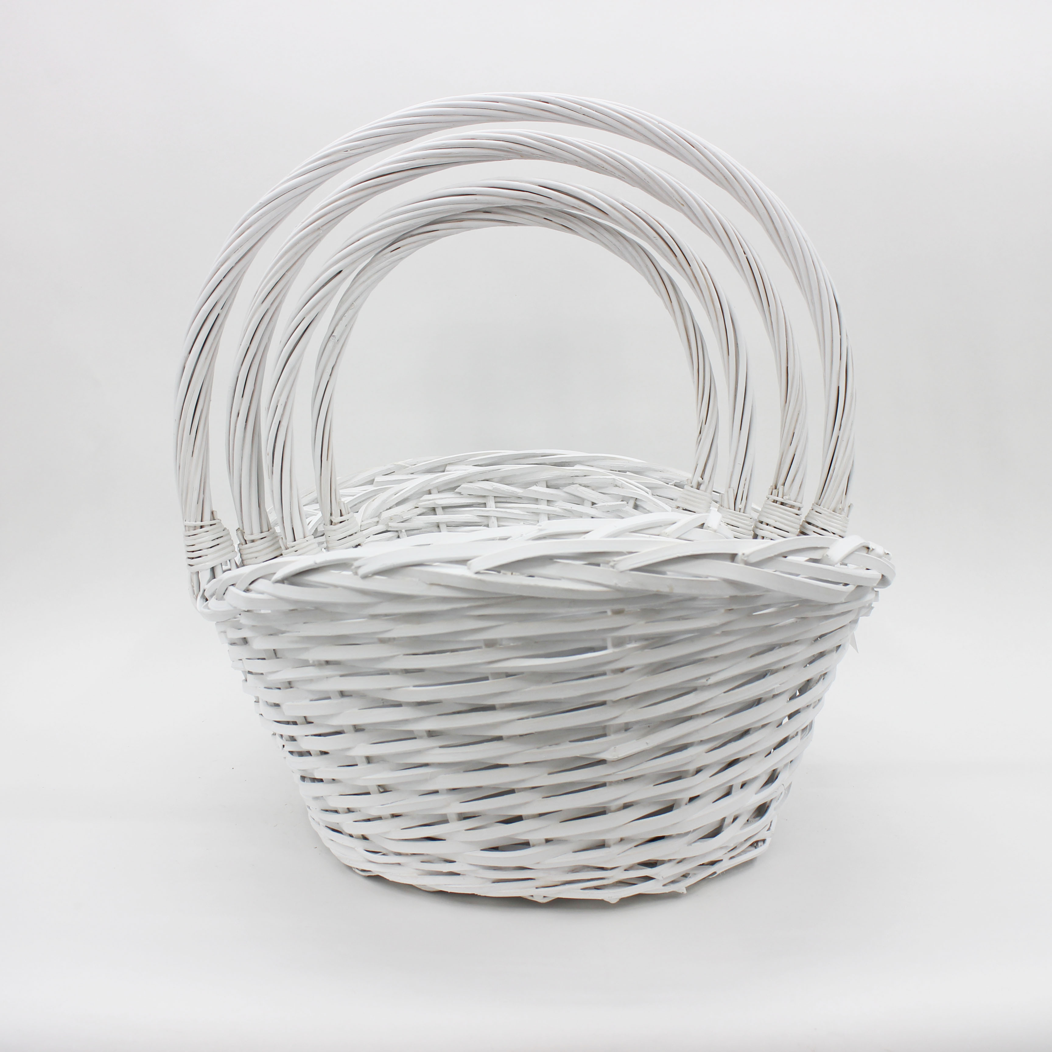 Boat shaped natural willow handmade woven flower basket, large storage basket