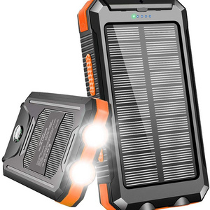 Waterproof Outdoor Solar Power Bank 20000mAh Dual USB Travel Portable Solar Mobile Phone Charger Solar Powerbanks For Camping