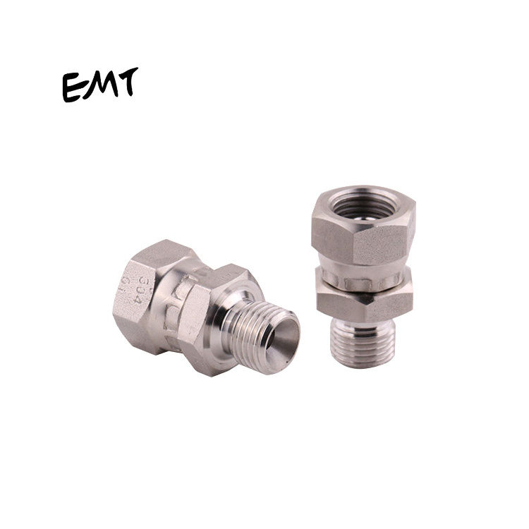 DIN2353  ISO 8434.1 standard 304 316L  Bsp male and bsp female elbow hydraulic joint adapter