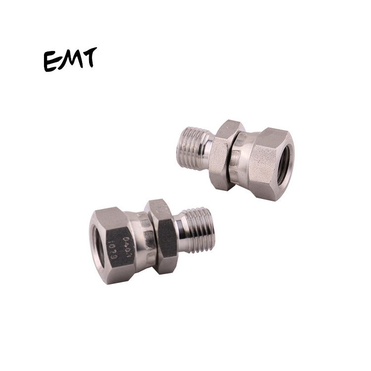 DIN2353  ISO 8434.1 standard 304 316L  Bsp male and bsp female elbow hydraulic joint adapter