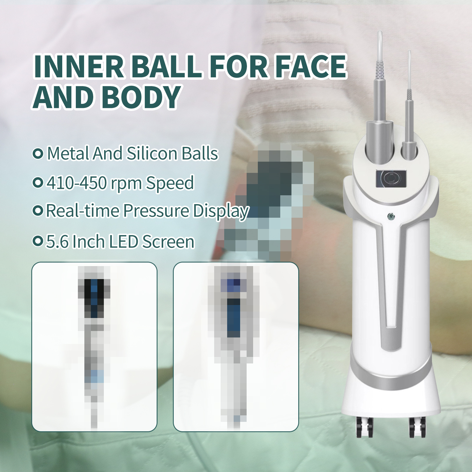 Vertical Body Slim Cellulite Professional Lymphatic Drainage Massage Roller Therapy Machine / 9D Inner Ball Roller