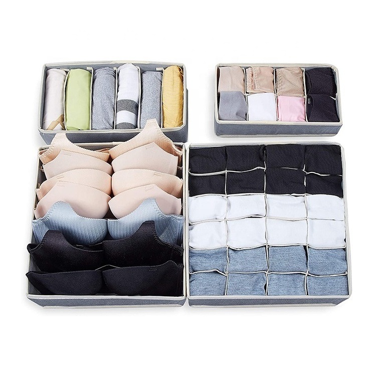 Fabric Clothes Drawer Organiser Dividers Foldable Wardrobe Storage