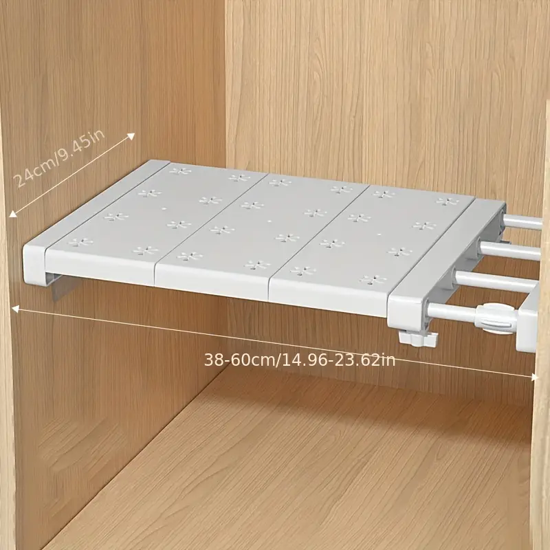 Expandable Tension Shelf For Closet Wardrobe Kitchen Shelf Dividers Organization Adjustable DIY Wall Mounted Storage Rack