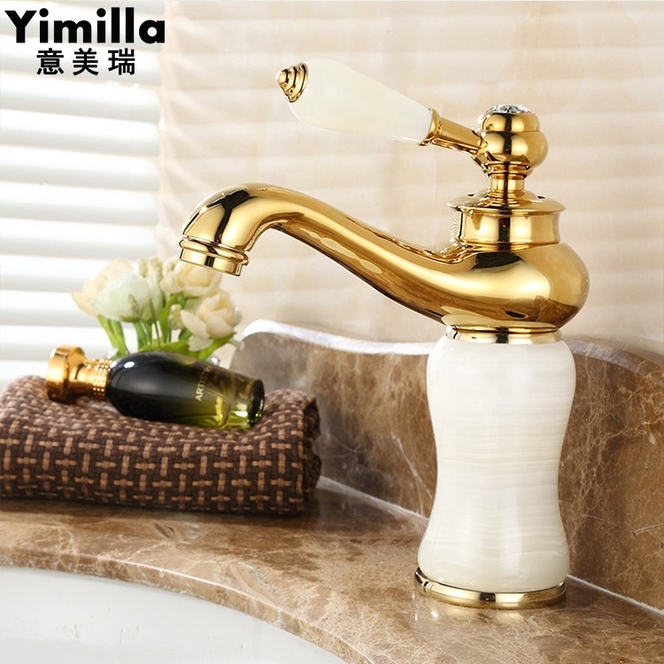 designer bathroom faucet ceramic basin tap mixer brass gold bathroom faucet