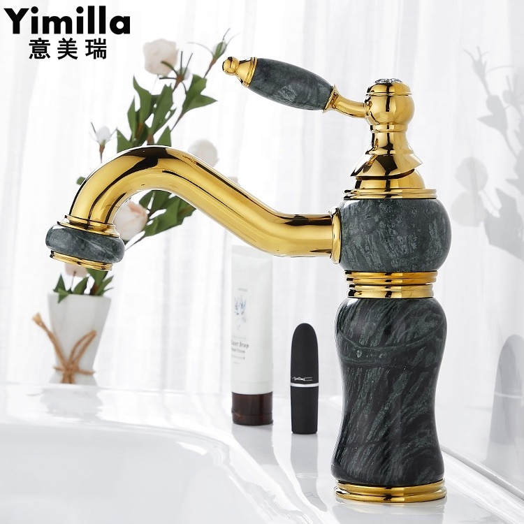 designer bathroom faucet ceramic basin tap mixer brass gold bathroom faucet