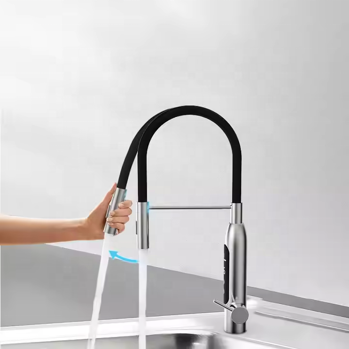 LED Twin Handle 4 in 1 Instant Boiling Water Tap Kitchen Faucet On Demand Steaming kitchen faucet mixer