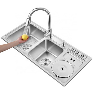 commercial kitchen sinks 304/201 stainless steel double sink rv sink stainless steel