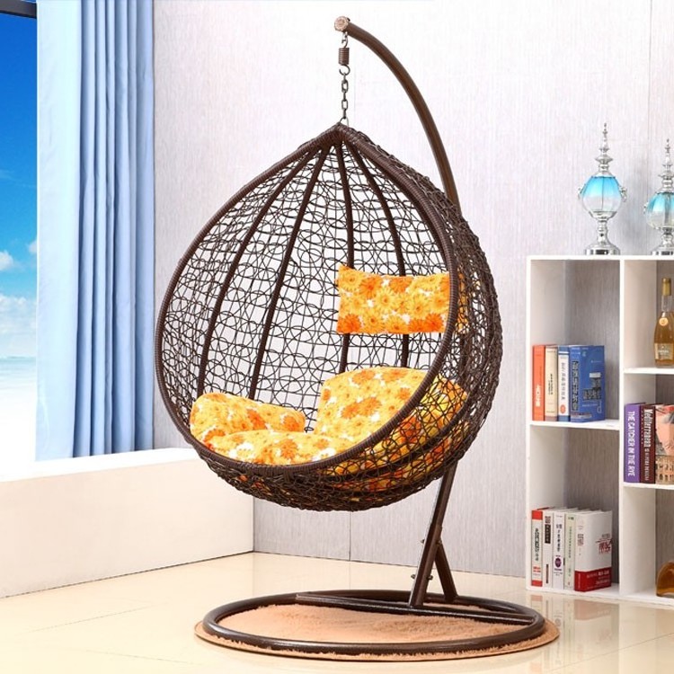 Outdoor Garden fashion Wicker Indoor Rattan Hanging Egg Chair Garden Chair Egg