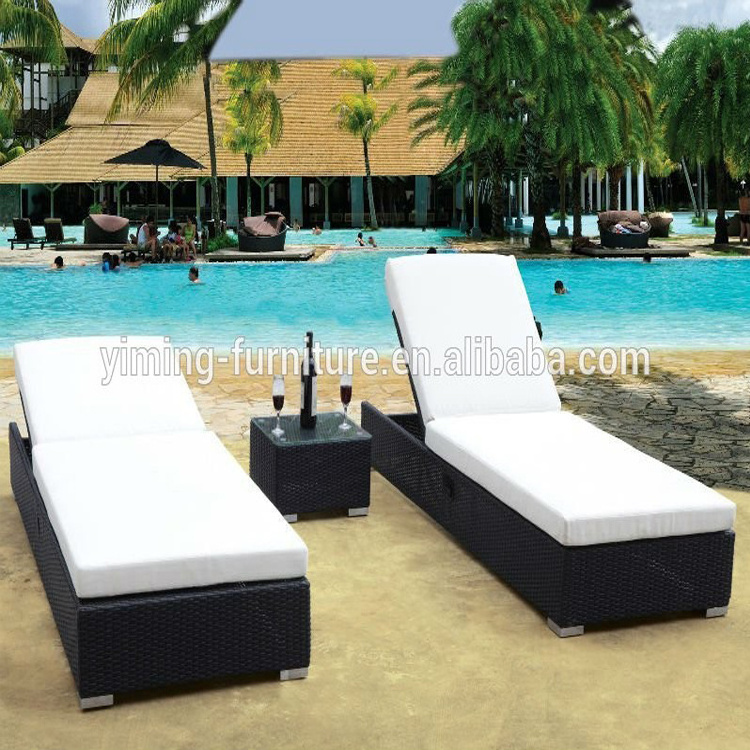 Outdoor Adjustable Metal Sun Bed Aluminium Hotel Beach Pool Side Furniture Chaise Lounge Chair